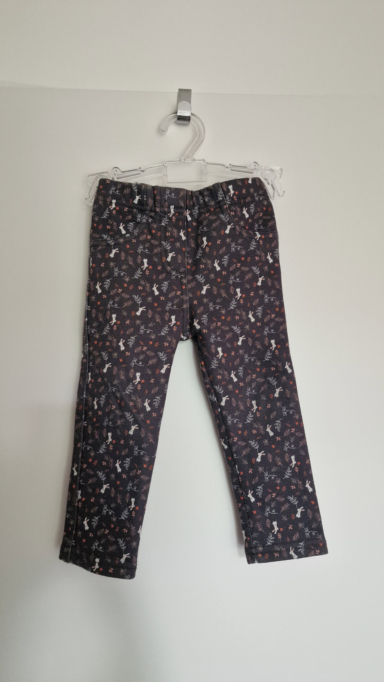 Gefütterte Leggings dunkelgrau (Häschen)