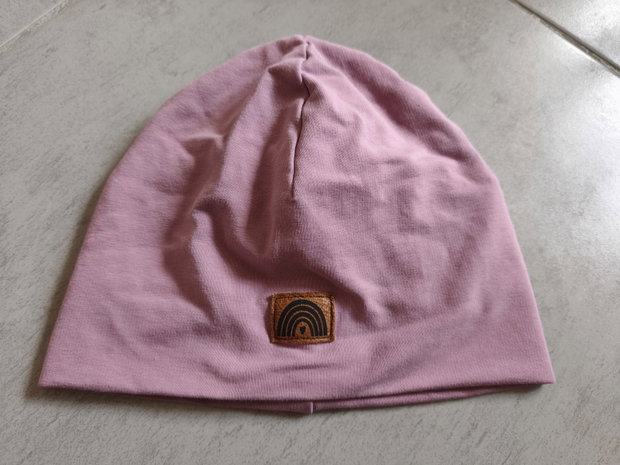 Mütze rosa Regenbogen handmade 