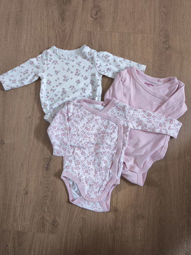 3er Set langarm bodies 50-56