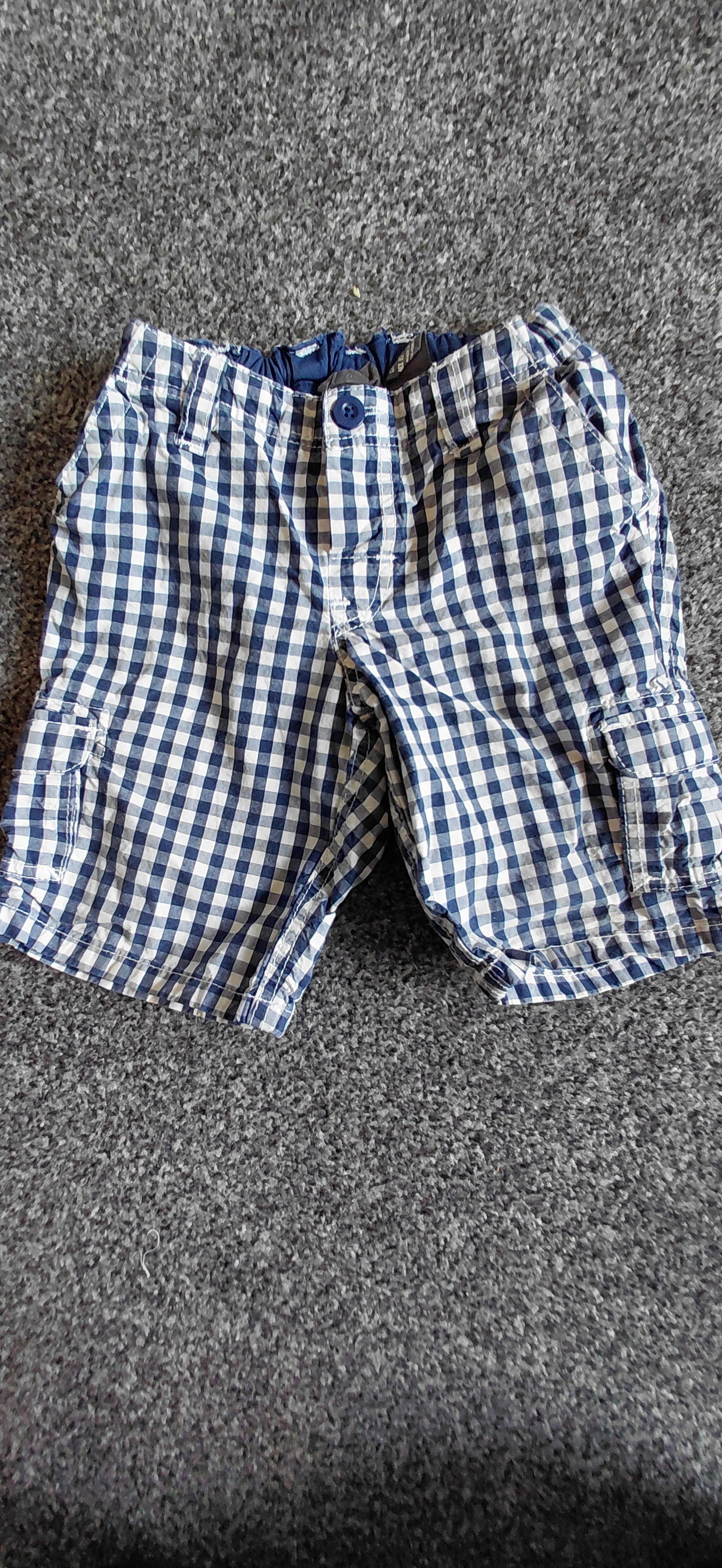 Shorts blau weiß kariert