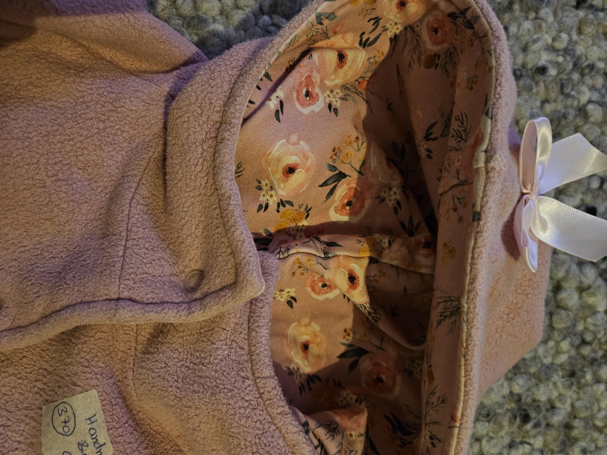 Handmade Softsweatjacke rosa Gr. 92