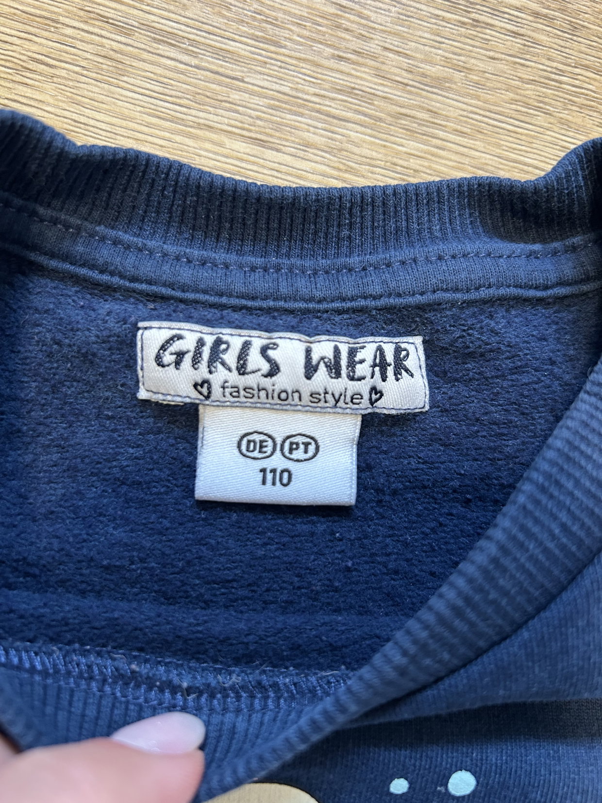 Kleid Einhorn blau 110