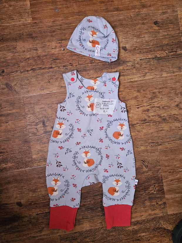Fuchs Set handmade Mütze+ Stranpler 62/68 Neu