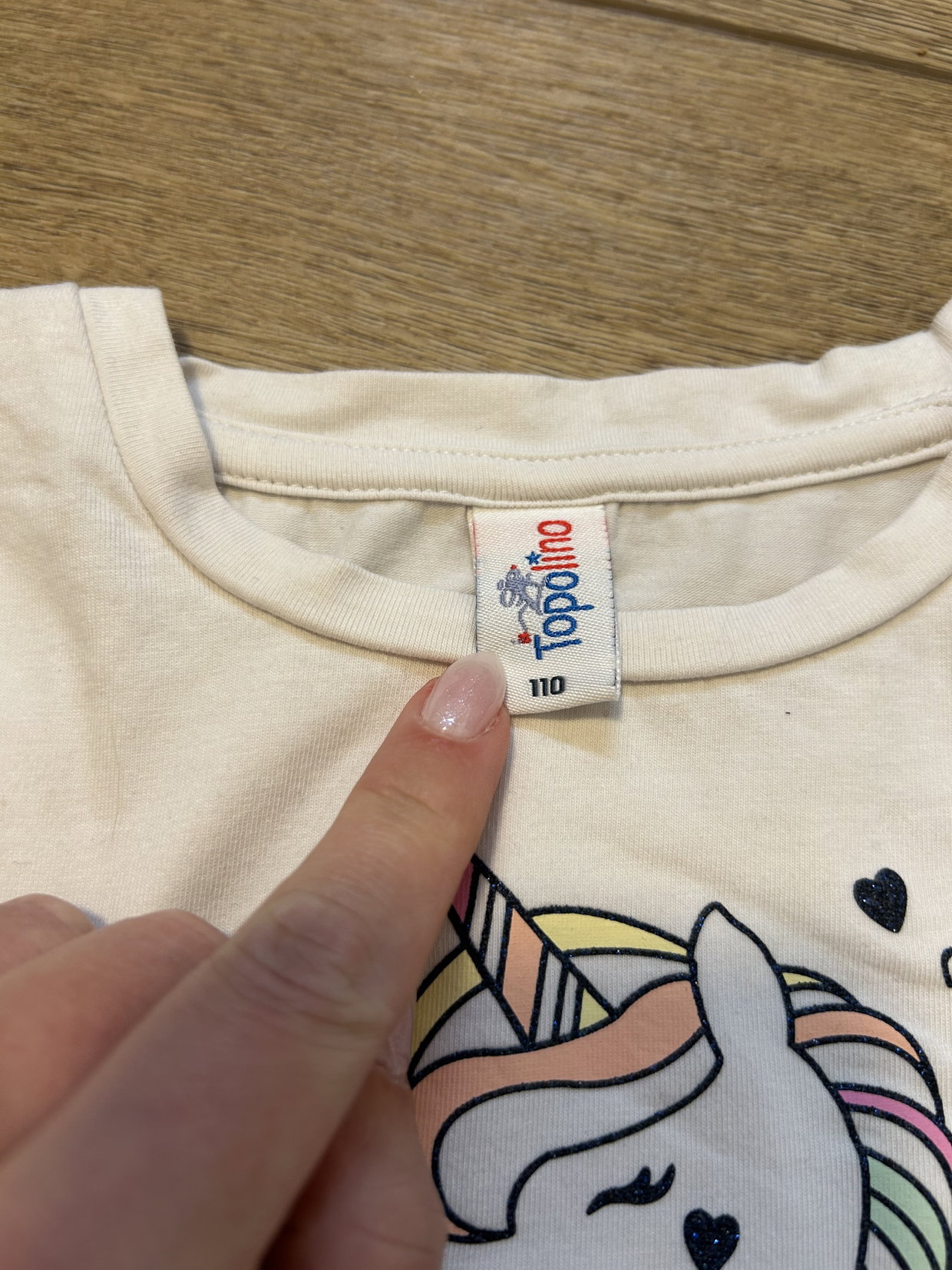 Kleid kurzärmlig Einhorn 110