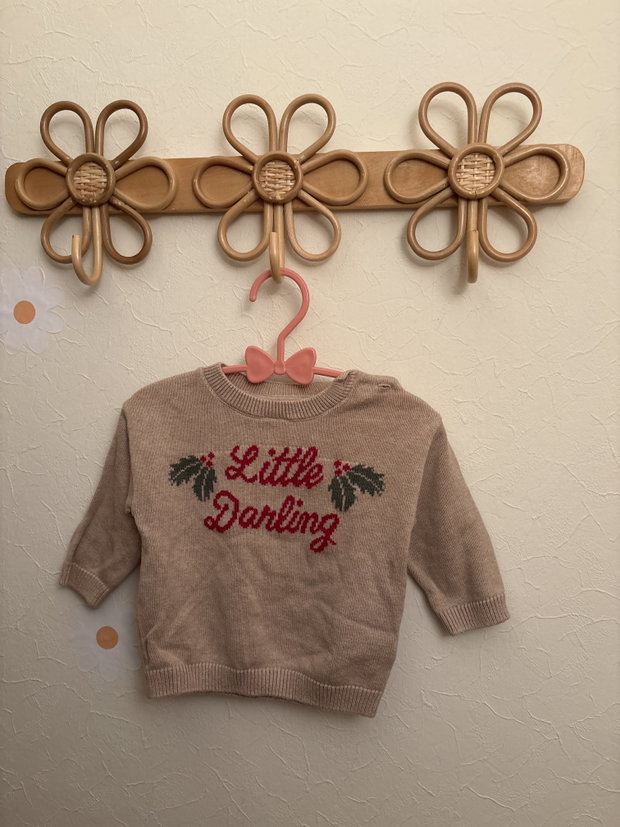 Weihnachtspullover beige 