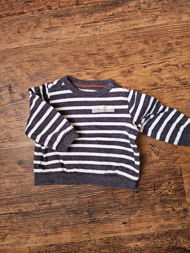 Langarmshirt 62 c&a schwarz weiß Streifen dicker