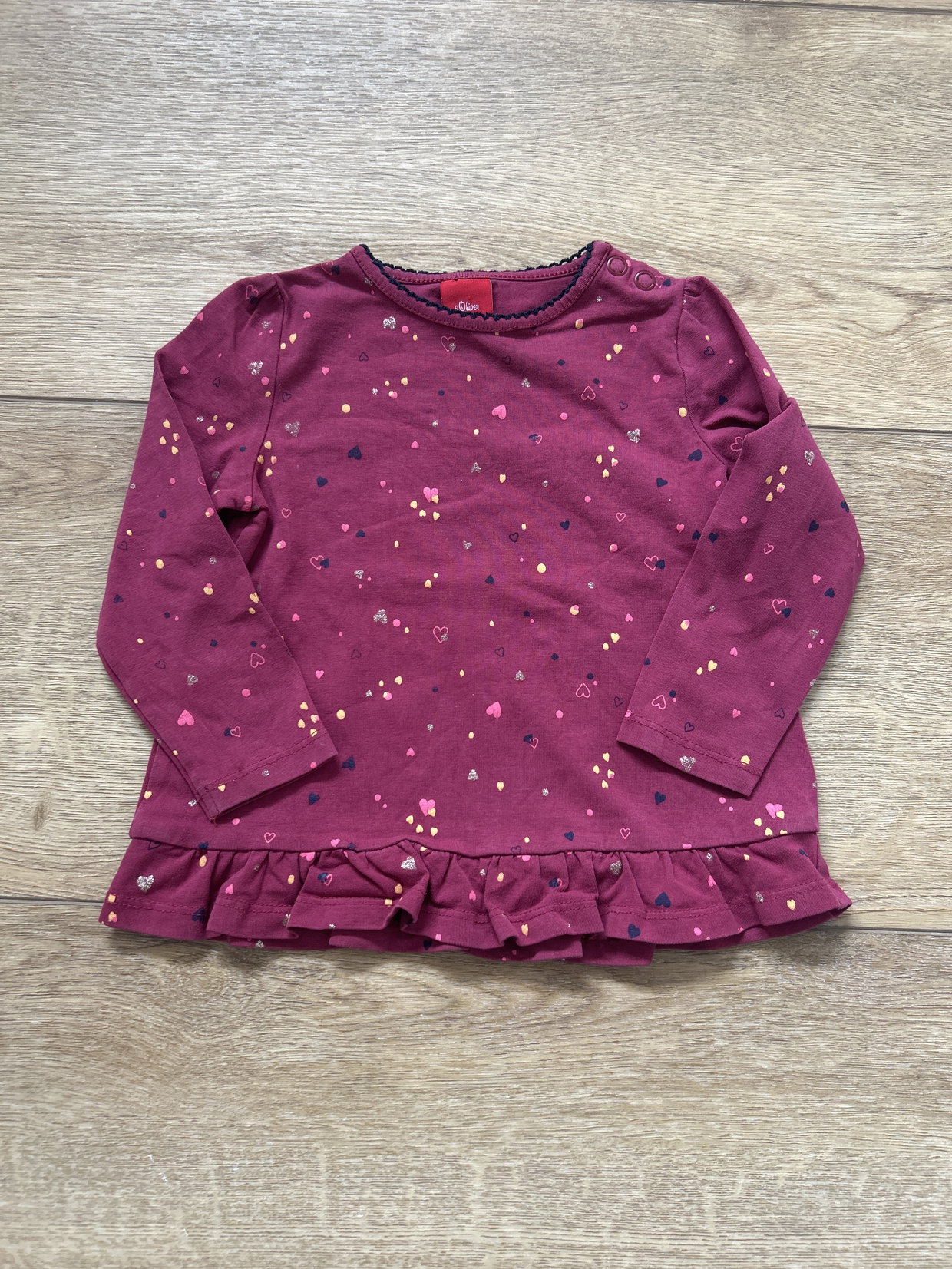 S.Oliver Langarm Shirt, Herzen 80