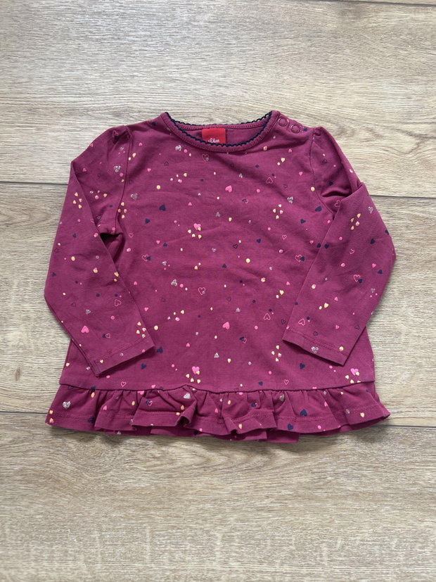 S.Oliver Langarm Shirt, Herzen 80