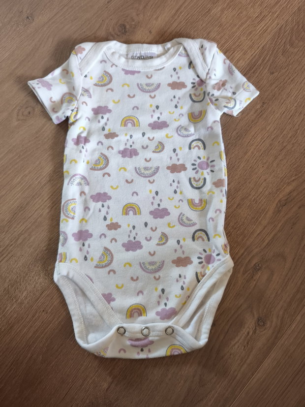 Neu kurzarm body Regenbogen 62/68n 
