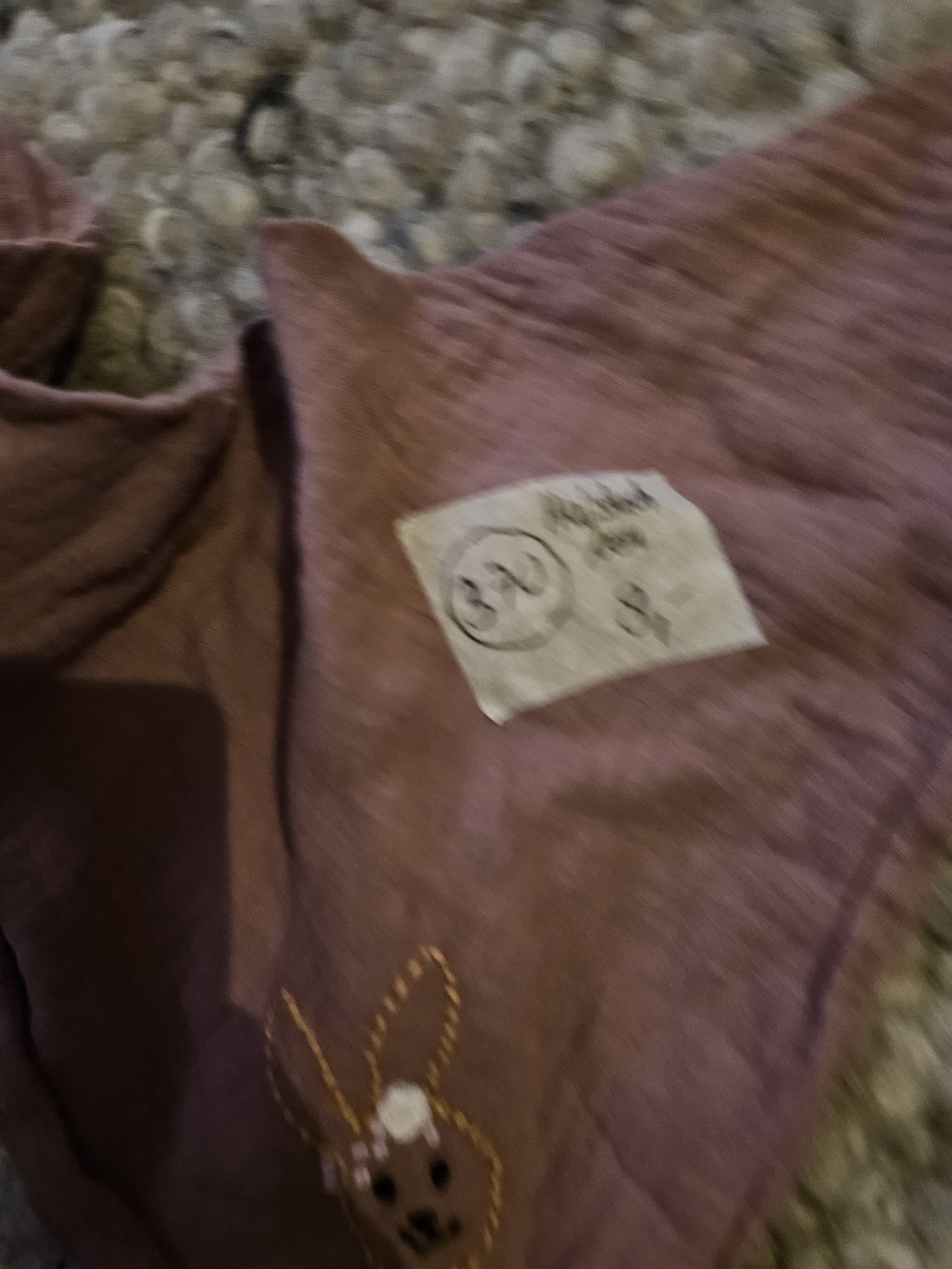 Halstuch bestickt Hase Mauve