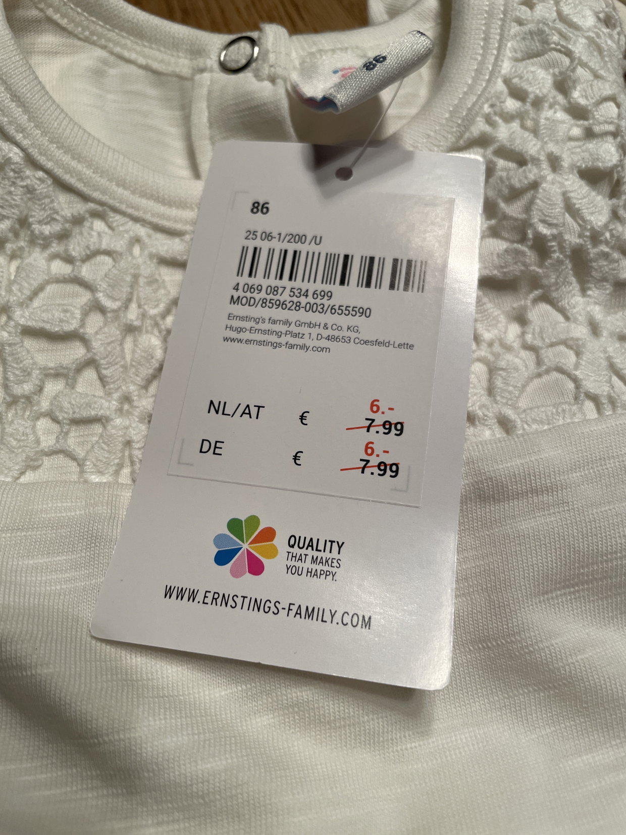Festliches Shirt -NEU- Gr.86, weiß