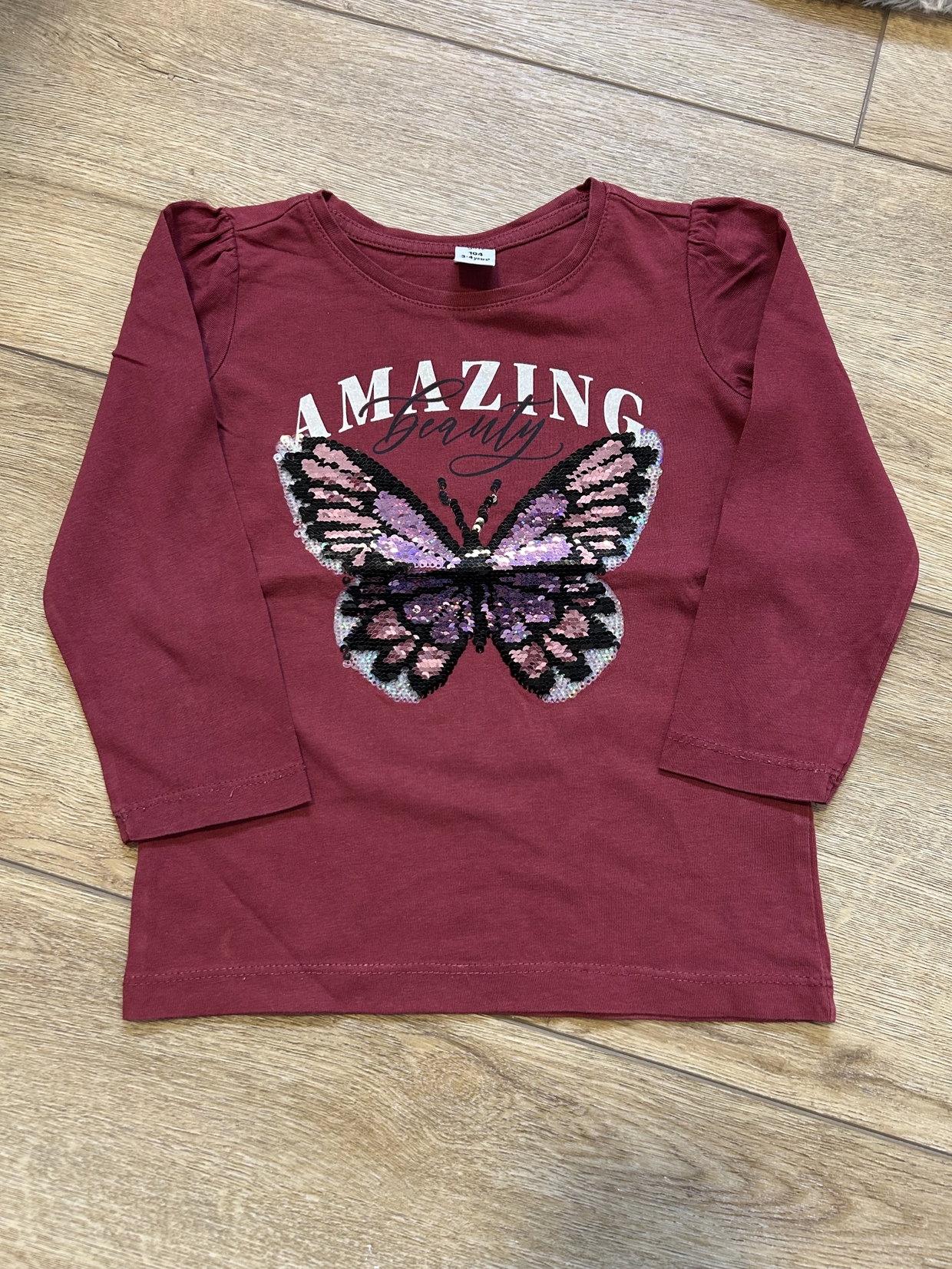 Langarmshirt Bordeaux 104