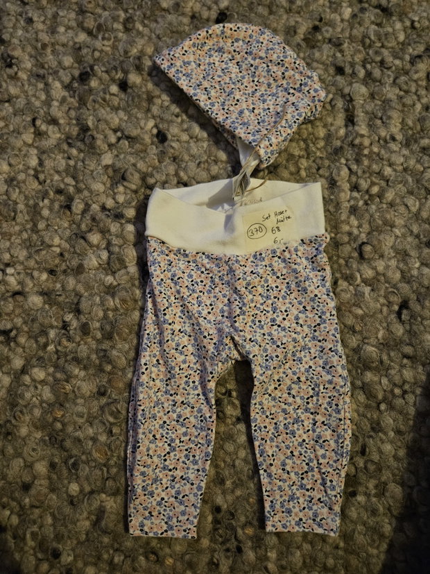Leggins Mütze Set Blumen 68