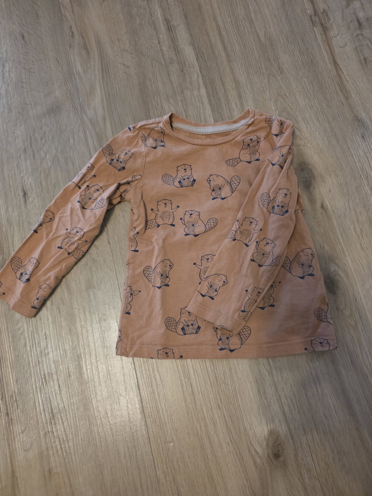 Shirt Braun mit Bieber 
