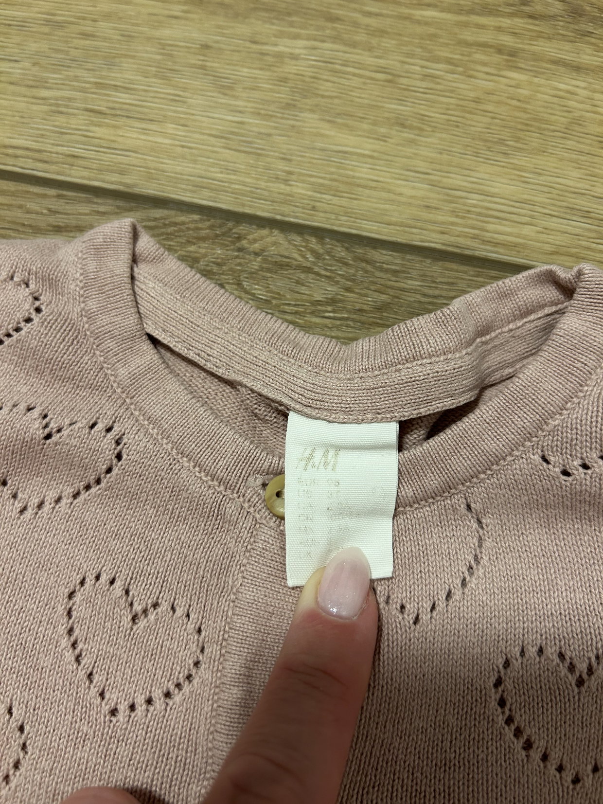 Strickjacke Herzen rosa 98