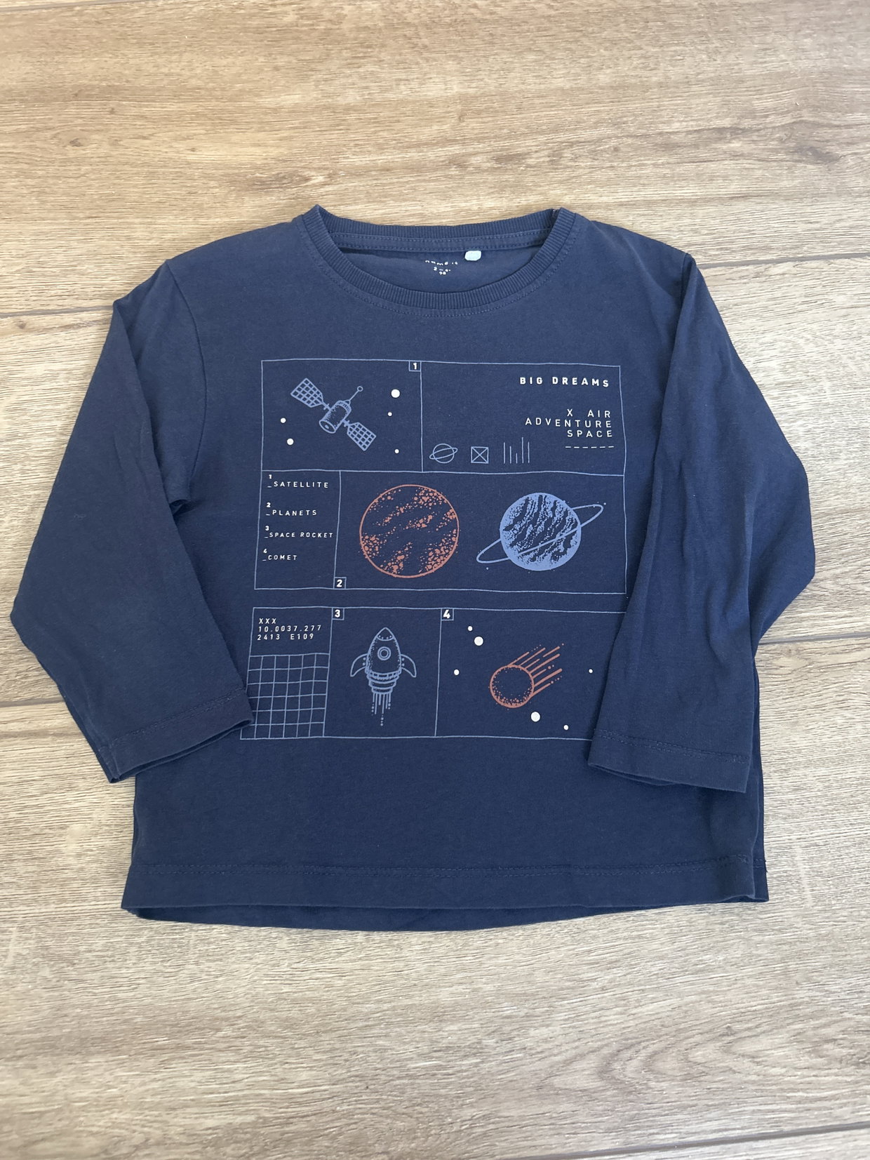 Langarmshirt Name It Planeten 98