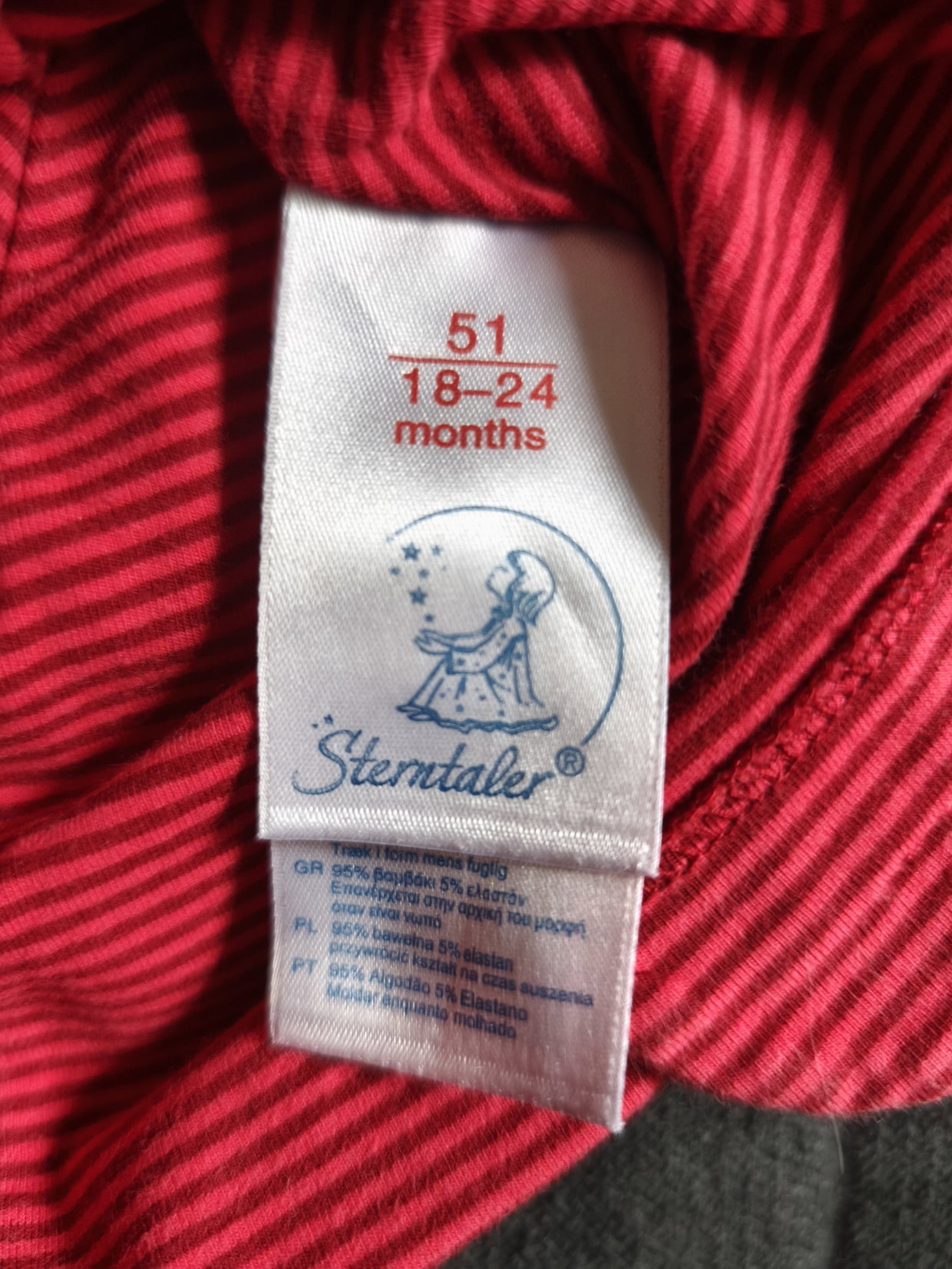 Sterntaler Mütze rot gestreift 
