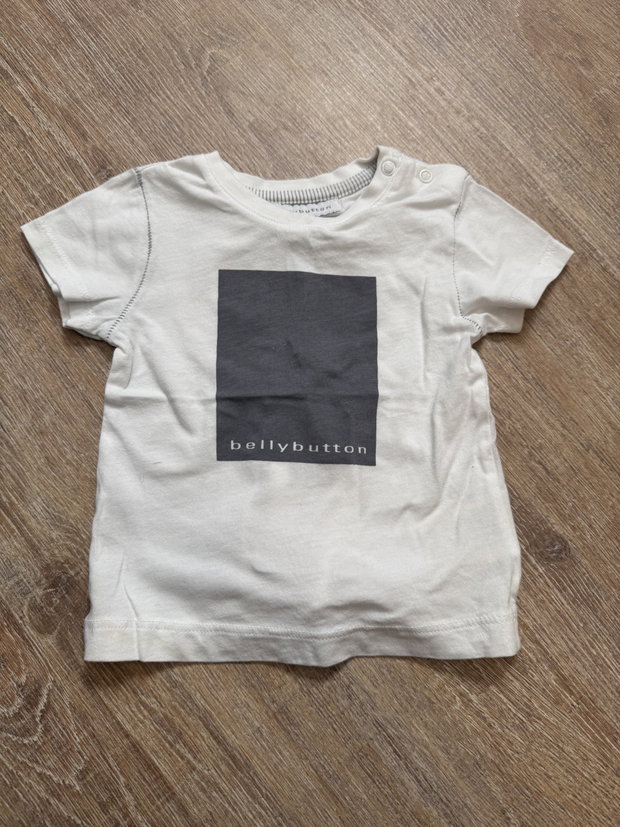T Shirt von Bellybutton Gr. 68 weiß mit grau