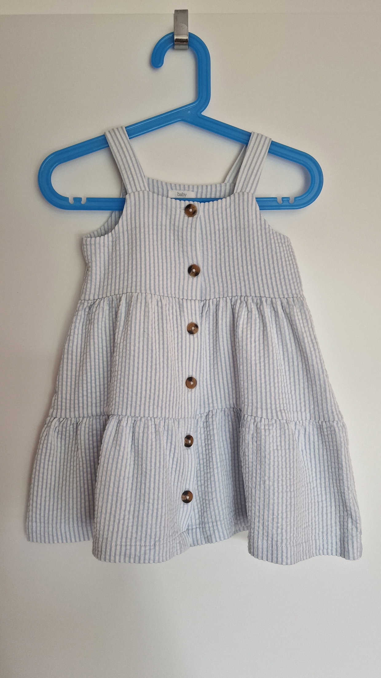 Sommerkleid hellblau-weiß gestreift