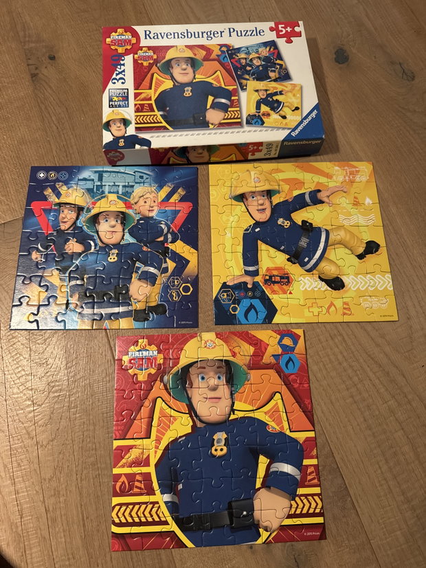 Puzzle Feuerwehrmann Sam 3x49